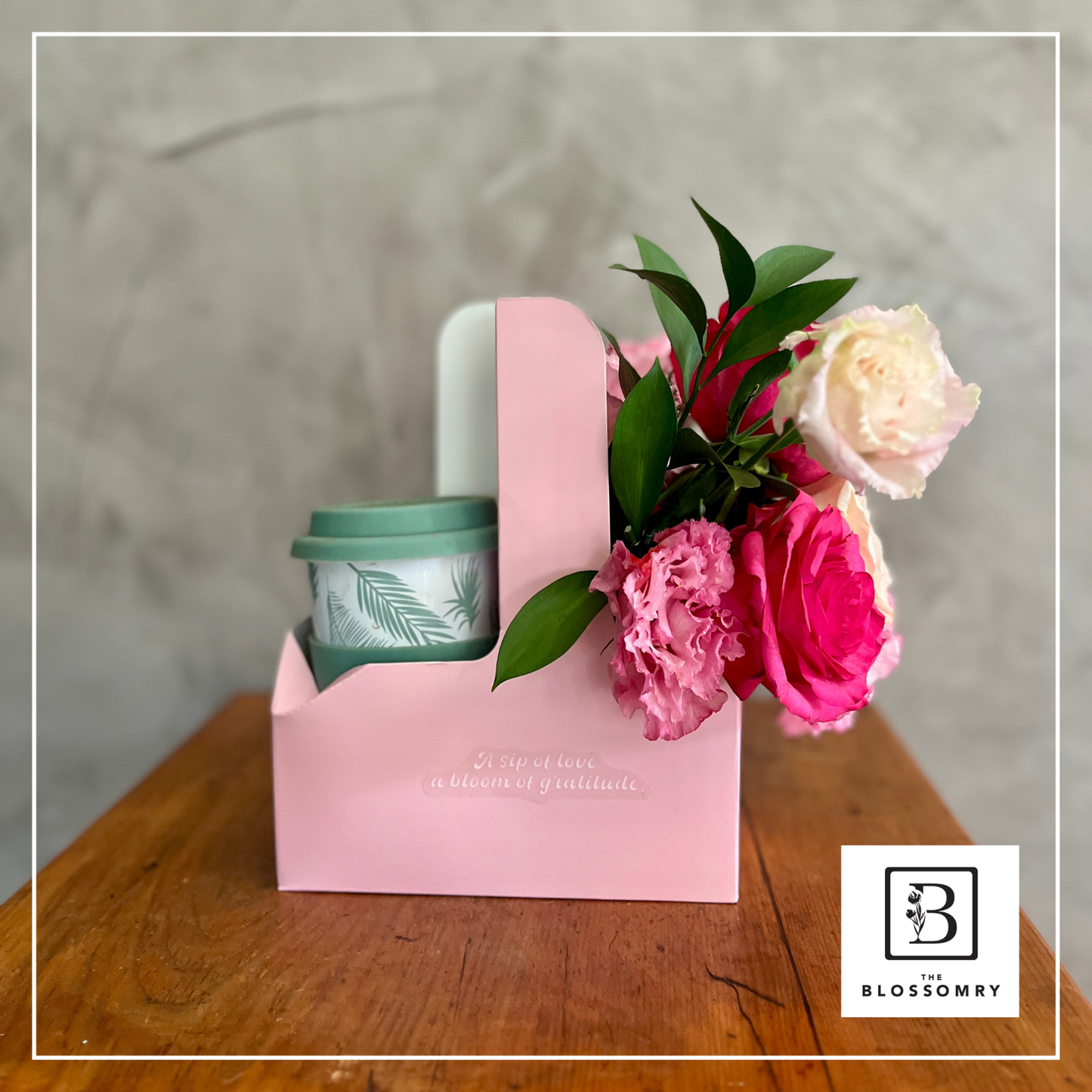 A Sip of Love, A Bloom of Gratitude | Travel Mug & Posie Combo